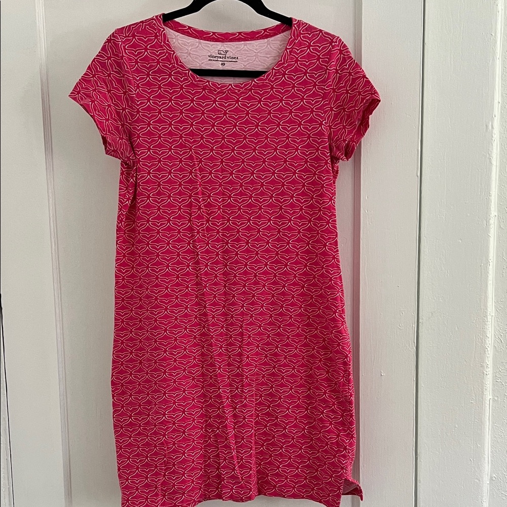 Vineyard Vines Pink Patterned Mini Dress